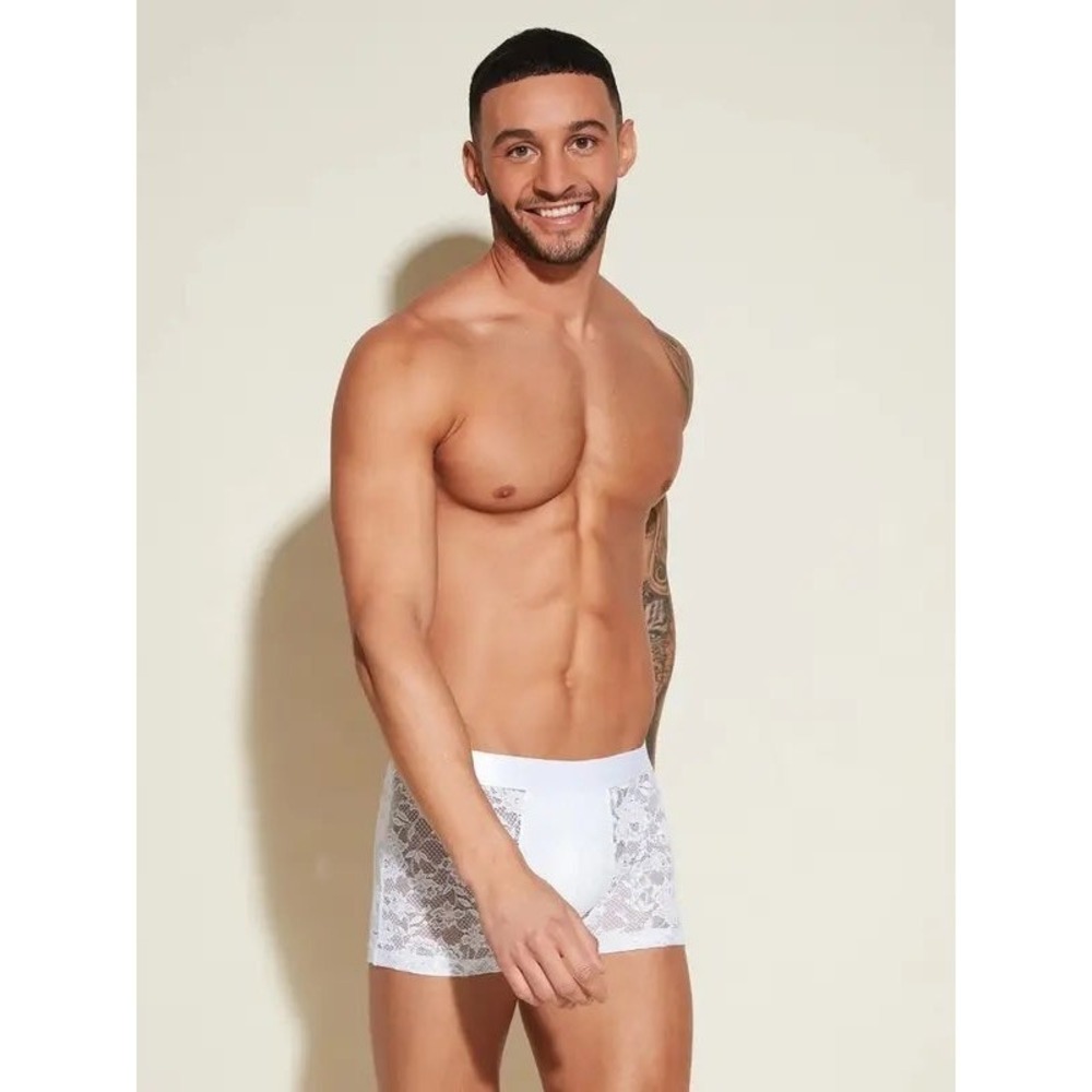 Cosabella Never Say Never Form Classic Trunk White Lace Men's Underwear Size‎ S
